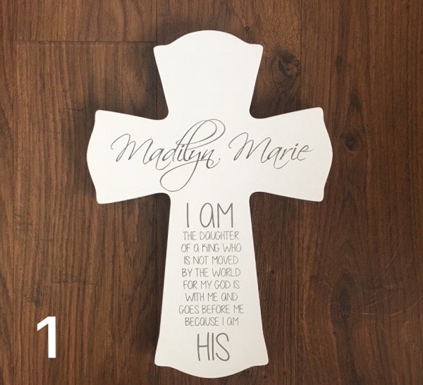 personalized wooden cross