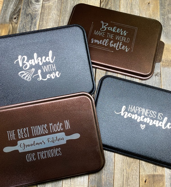 engraved personalized baking pans