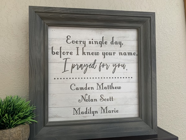 Home decor sign personalized